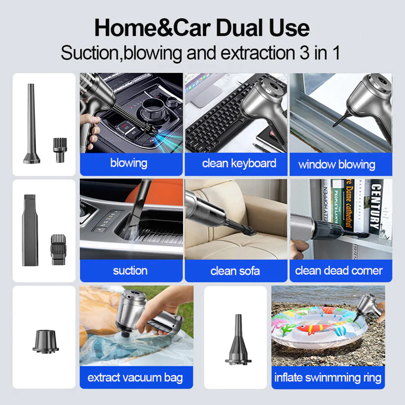Cordless Car Vacuum Cleaner| Wireless Mini Portable Vacuum Cleaner